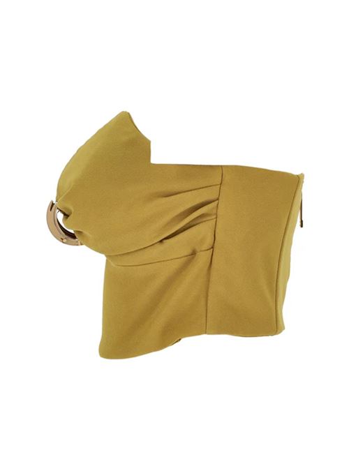 TOP CON DECORAZIONE GIOIELLO ELISABETTA FRANCHI | TO01851E2DC6 curry